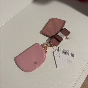 Lululemon Dual Pouch Wristlet Rose Gold